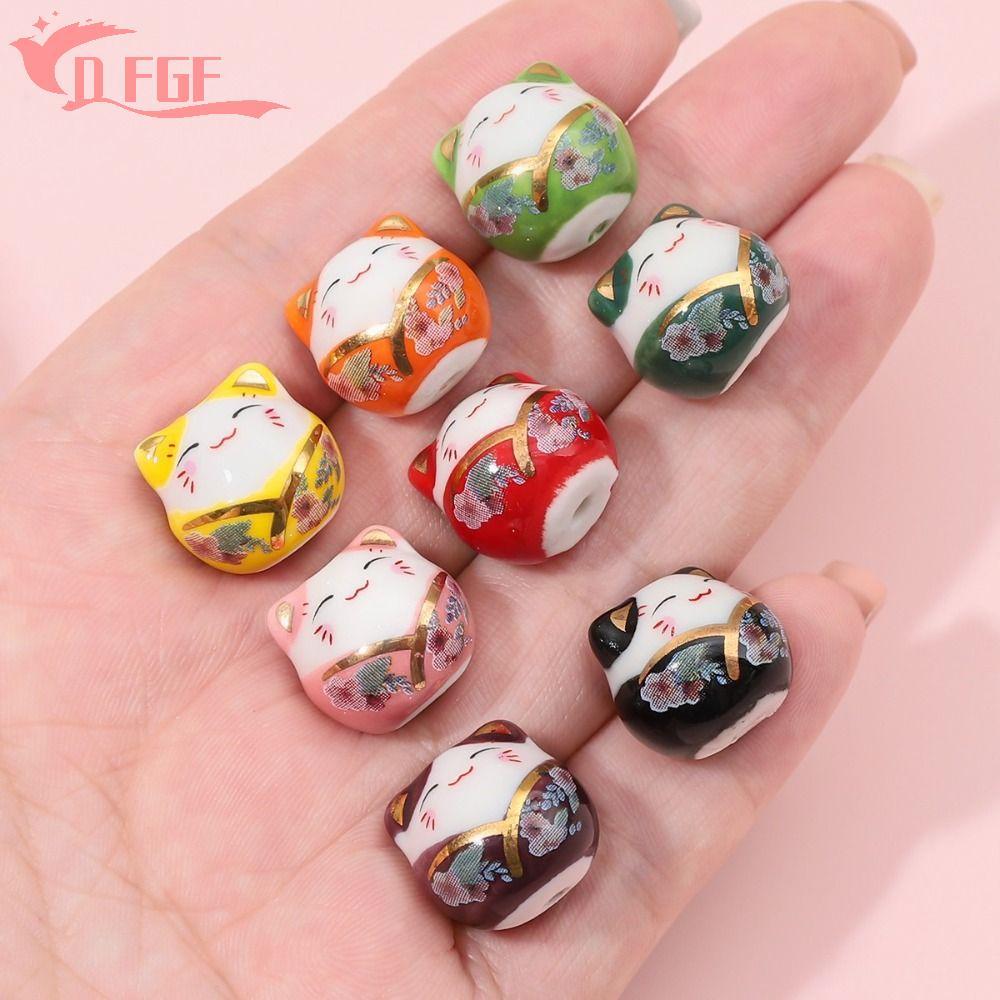 DFGF Plutus Hạt Mèo Kitty Cat Maneki-neko,_handmade vòng tay và mặt dây chuyền DIY