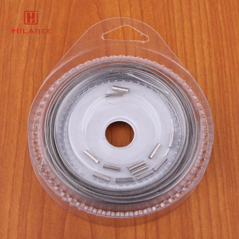 HILABEE Thép không gỉ 7 Dây Dẫn Dấu Vết Dây Câu Dây Phủ 60LBS-120LBS