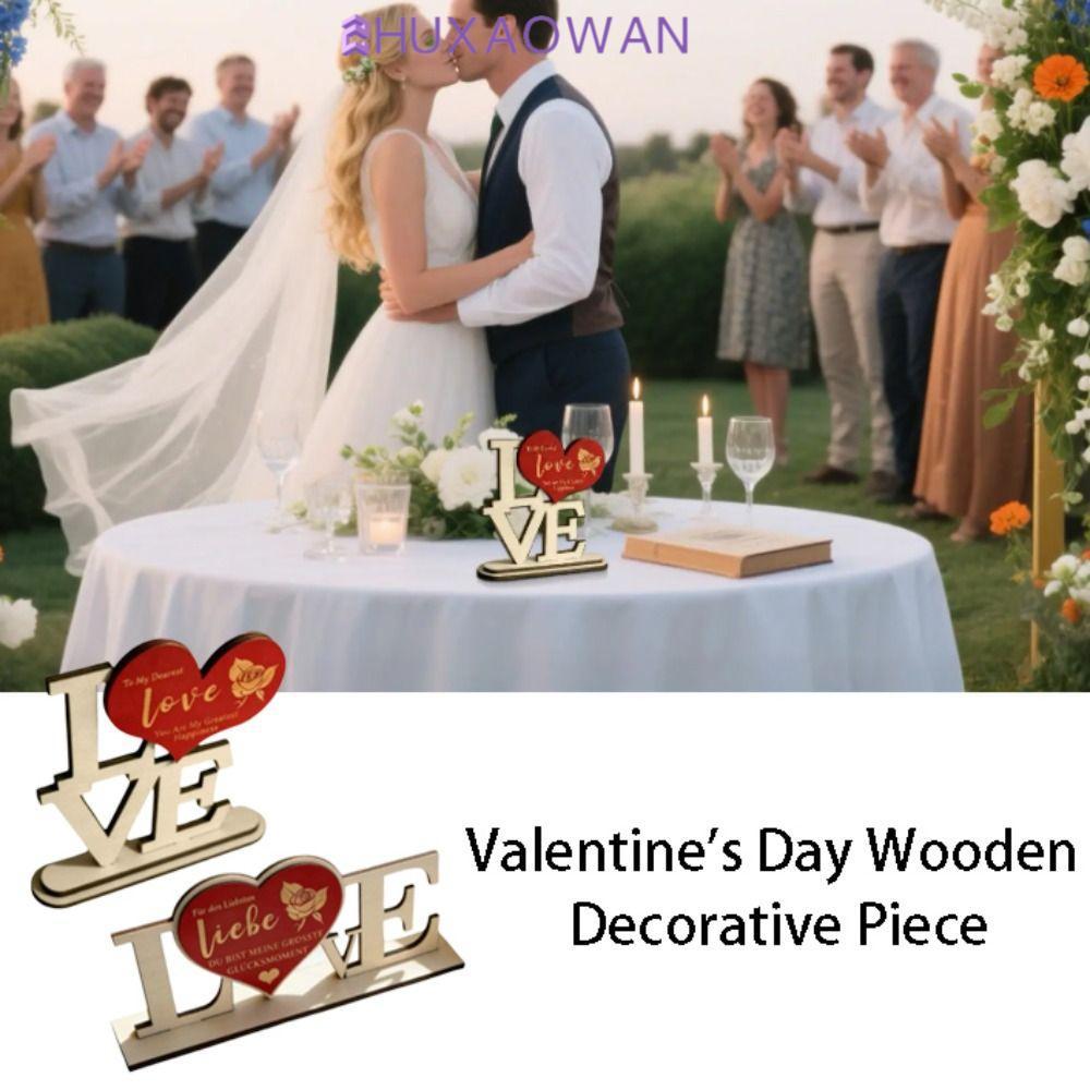 Bộ chữ gỗ ZHUZAOWAN, Quà tặng kỷ niệm Trang trí nội thất Đồ trang trí bằng gỗ, Đồ thủ công Chất liệu