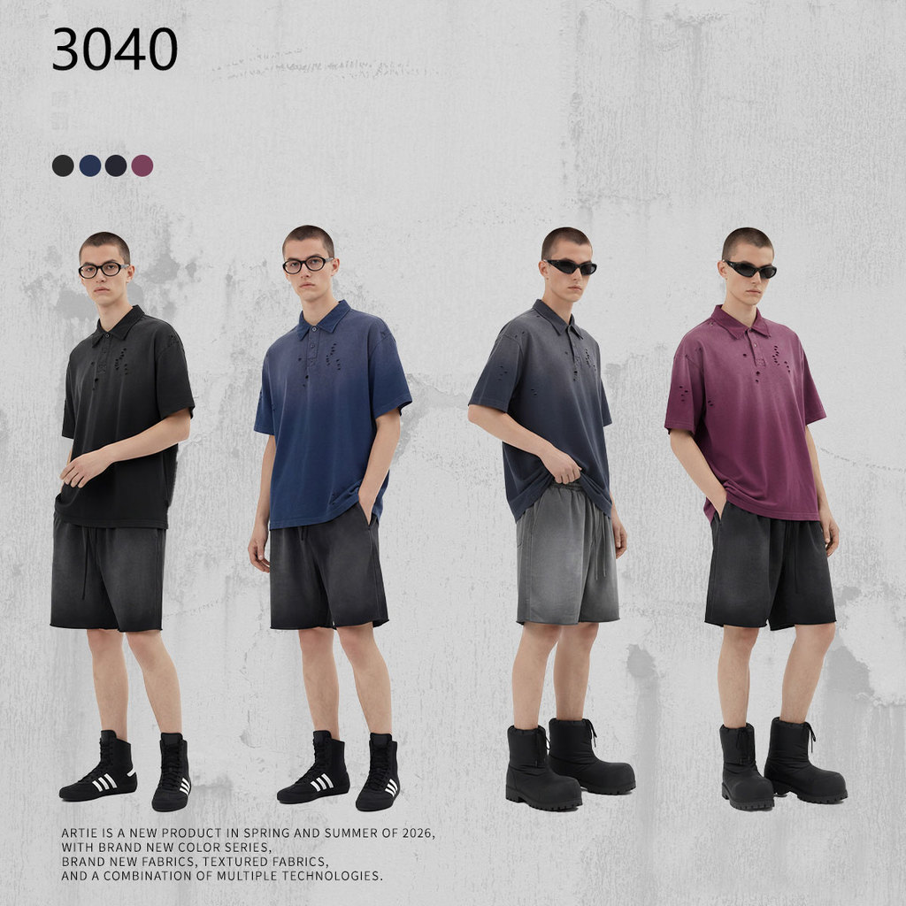 Áo Polo Wash Rách | ARTIE Ripped Washed Polo | 3T Streetwear