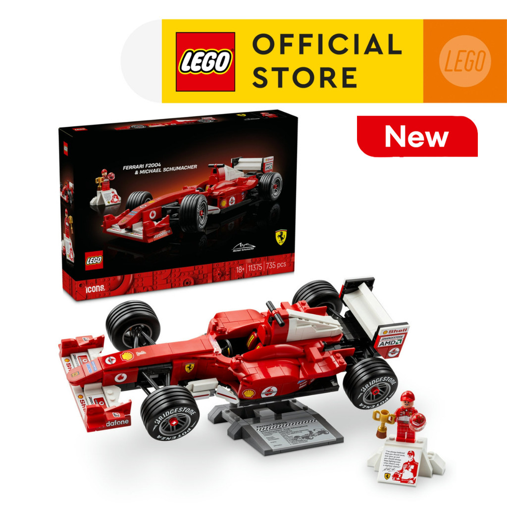 LEGO ICONS 11375 Đồ Chơi Lắp Ráp Xe Đua Ferrari F2004 Và Tay Đua Michael Schumacher (735 Chi Tiết)