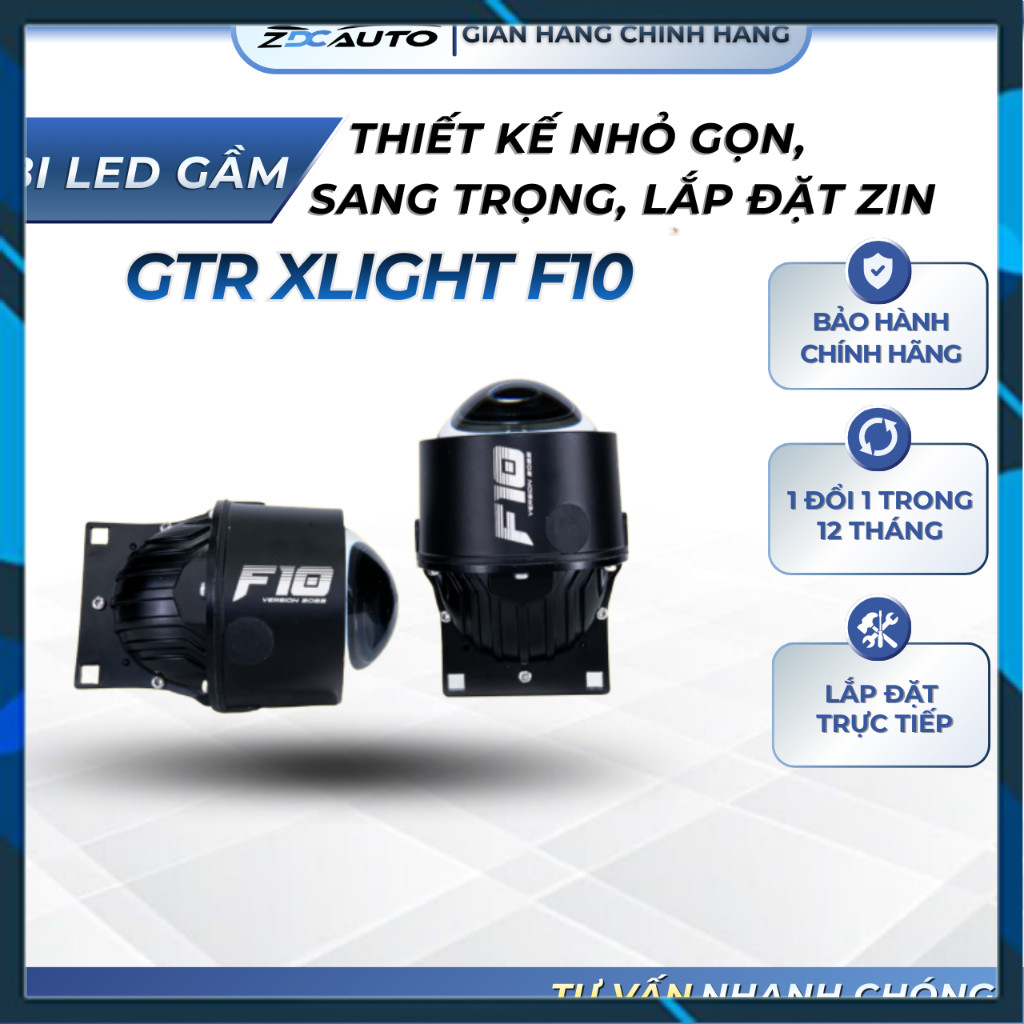 [Hàng mới về] Bi LED Gầm GTR XLIGHT F10 turbo 2024 Kèm Mắt Quỷ Theo Đèn | BH 2 năm | Bi LED Gầm Quốc