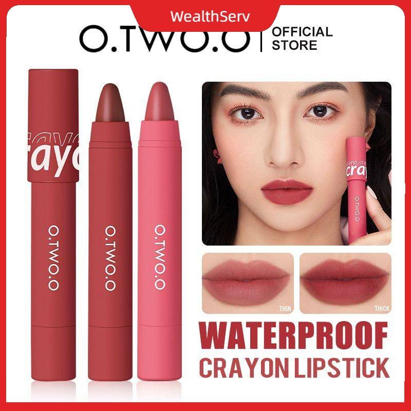 【Còn hàng】 Son môi dạng bút OTWOO chống nước, lâu trôi, 6 màu, son lì, quà tặng hấp dẫn 【WealthServ】