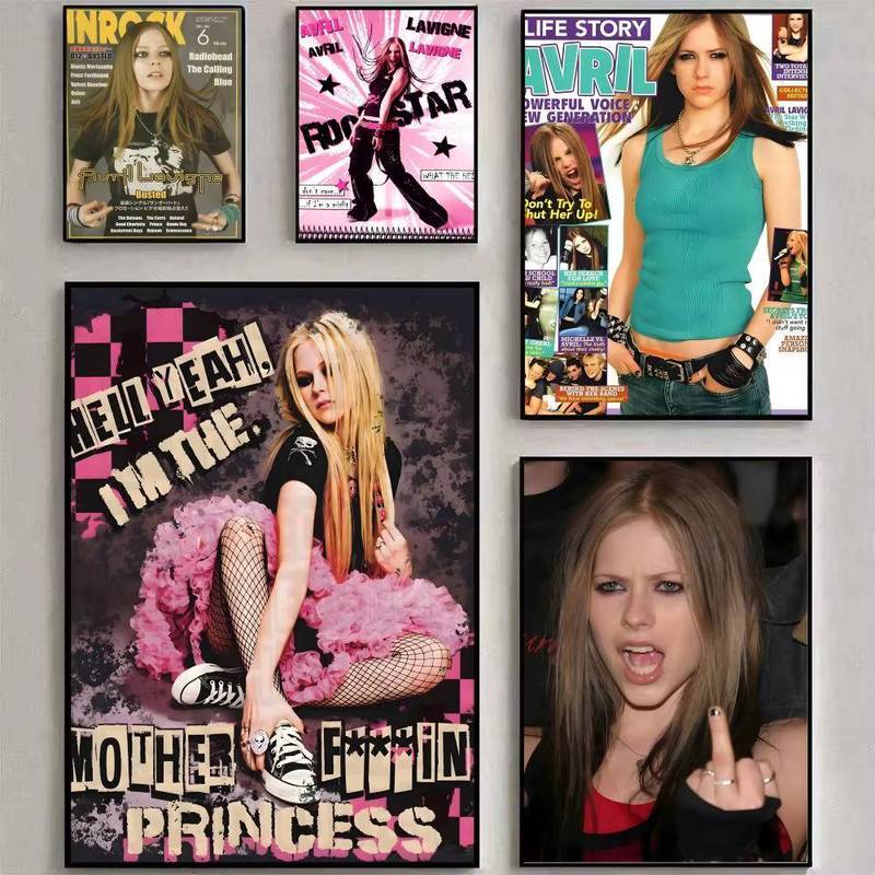 Avril Lavigne Singer HD Canvas Chống Thấm Nước Nghệ Thuật Poster Không Khung Thẩm Mỹ Trang Trí Tường