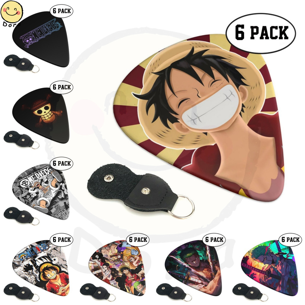 One Piece Guitar Picks 6 Gói - 0.71mm Đàn Guitar Picks Quà Tặng Đàn Guitar Độc Đáo Cho Bass, Đàn Gui