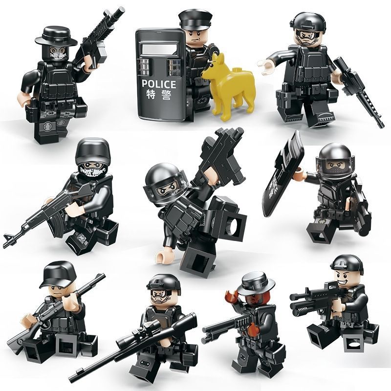 Hot Sale#Special Police Forces Building Block Figures Children's Educational Assembly Toy Compatible