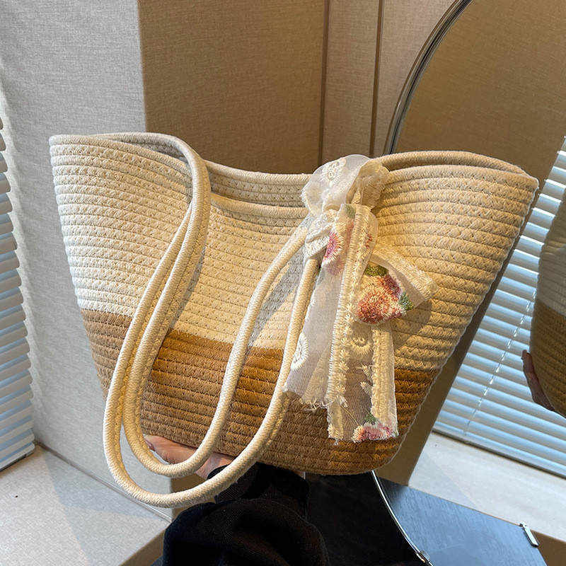 Túi Dệt Dung Tích Lớn Nữ Phong Cách Mới Thời Trang Phù Hợp Với Túi Nữ ins Vai Tote Đi Biển Túi Nữ