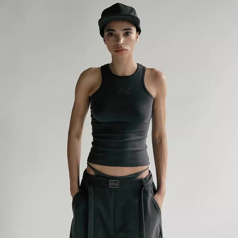 Badblood  bcac Series of sexy women's racerback tank tops for sports and casual wear, niche short to