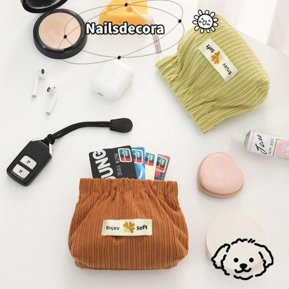 Túi đựng tã NAILS, Túi đựng đồ Mini mềm, Túi đựng mỹ phẩm màu trơn vải nhung