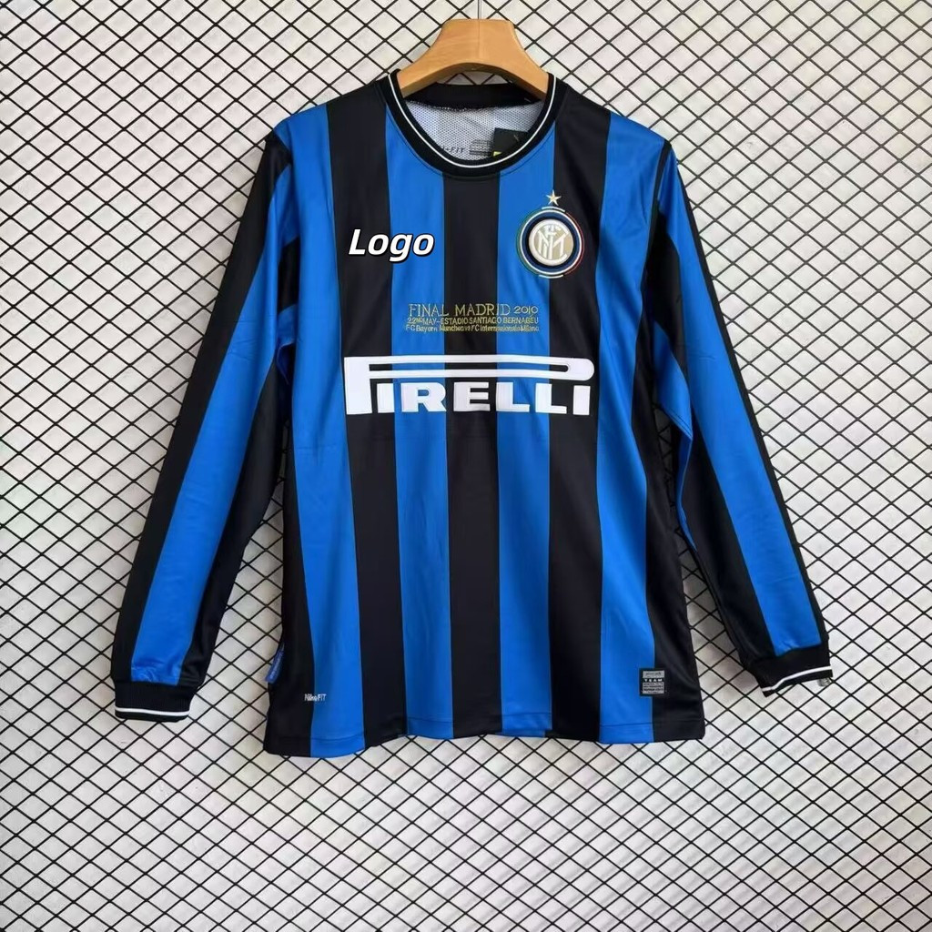 Phiên bản cổ điển Inter Milan 2009 / 10 Áo thun nam dài tay Inter Milan Home