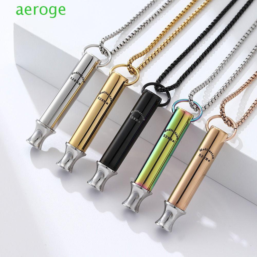 Aerogem Vòng Cổ Thép Titan 528Hz, Mặt Dây Chuyền Phù Hợp Cho Thiền Yoga