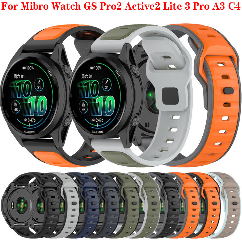 Dây đeo silicon 22mm cho Mibro Watch GS Pro2 Active2 Lite 3 Pro A1 A2 A3 X1 T2 C3 C4 T2 Lite3 Active