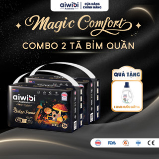 [Combo 2] Tã/Bỉm Quần Siêu Cao Cấp Aiwibi Magic Comfort Cho Bé Siêu Thấm Hút, Chống Tràn Gói Lớn M/L/XL/XXL/XXXL
