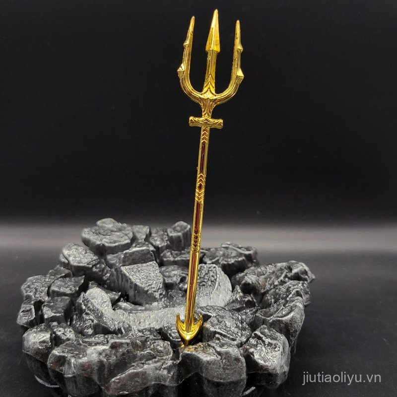 Bể Cá Cảnh Quan Trang Trí Đồ Trang Trí Aquaman Trident Kim Loại Vũ Khí Mẫu Dưới Nước Thế Giới Vũ Khí
