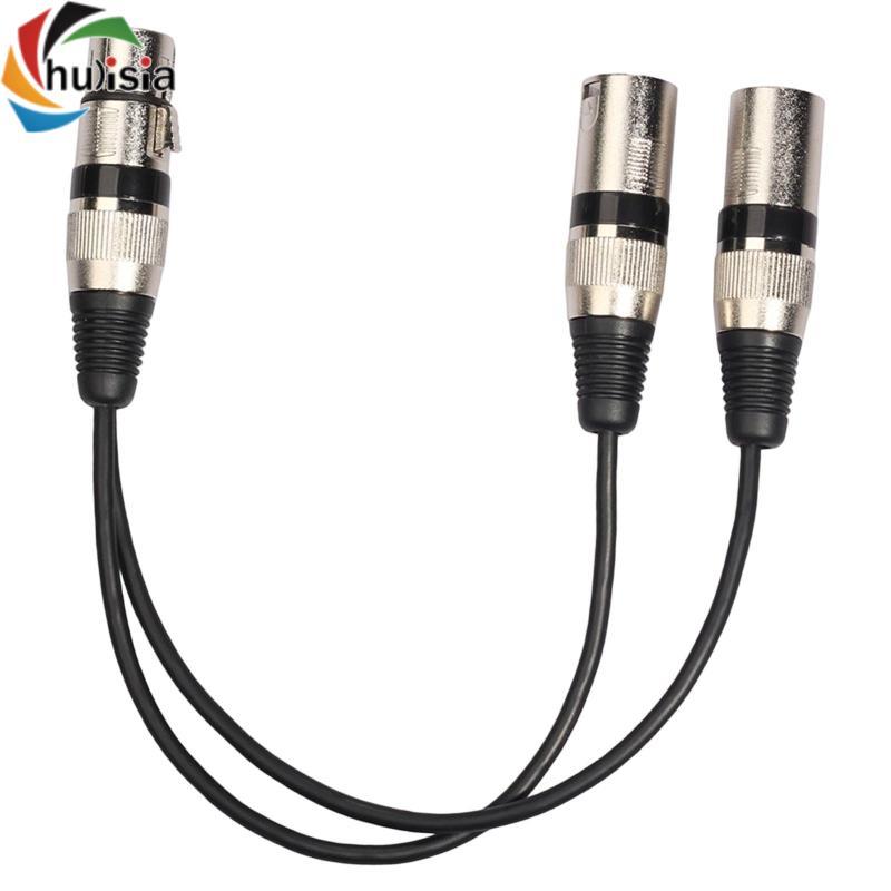 Chulisia XLR Micro Splitter Dây 1 Nữ Đến 2 Nam Cân Bằng Cáp Miếng Dán Bộ Chuyển Đổi Âm Thanh Cho Hệ Thống Âm Thanh Rạp Hát Tại Nhà