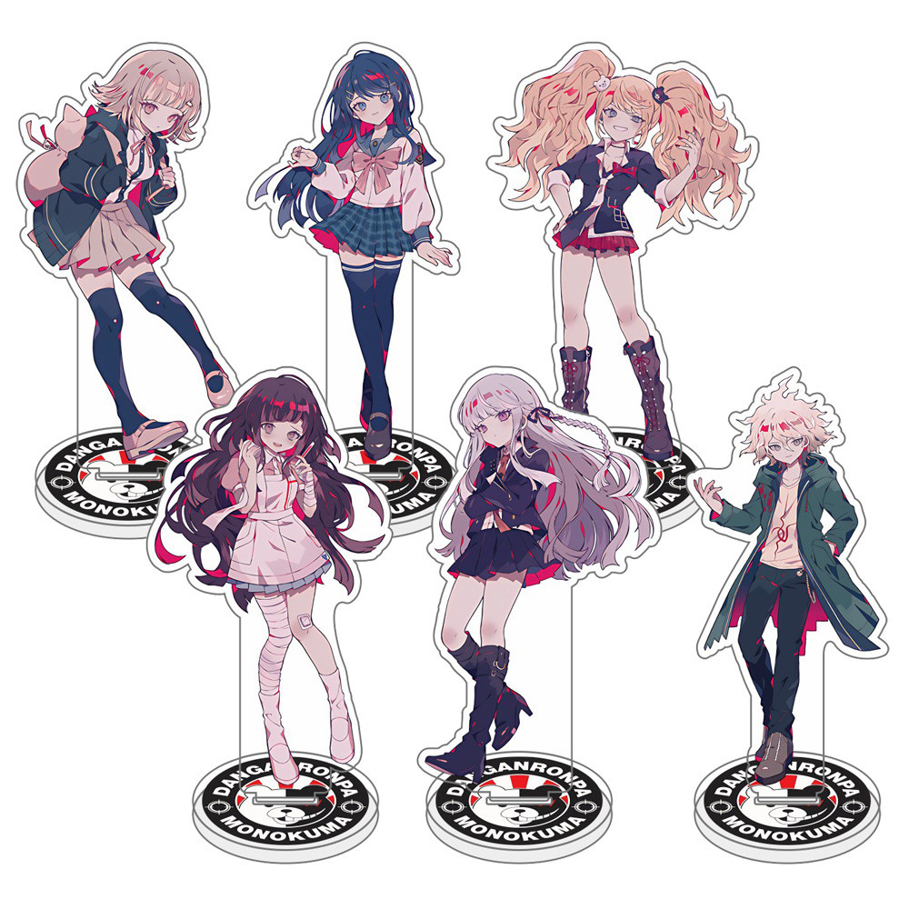 Cute Anime Danganronpa 1 Pixel Style Acrylic Standing Sign Naegi Makoto Kirigiri Kyoko Kuriyama Mira
