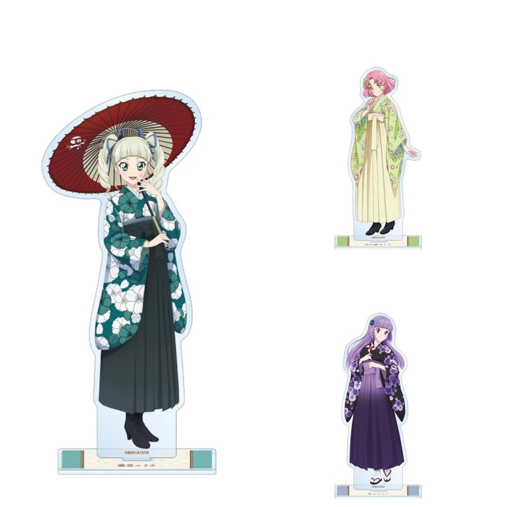 Standee Anime Aikatsu Mô Hình Acrylic Trang Trí Bàn Học Cao 15cm Phụ Kiện Aikatsu Stars Quà Tặng Sưu