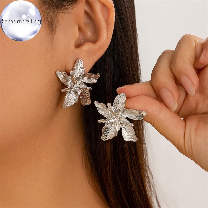 Bông Tai Hoa Lớn Phóng Đại Vintage Hình Học - Độc Đáo Cho Nữ Và Bé Gái, Quà Tặng Perfect Choice VN