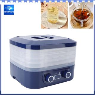TechMura Máy khử nước thực phẩm Diydeg 160W Máy sấy 5 khay có hẹn giờ 48H và điều khiển nhiệt độ 70 C Khử nước cho trái cây khô Đồ ăn cho chó Thịt chay Đồ ăn nhẹ Nấm (Phích cắm US 110V)