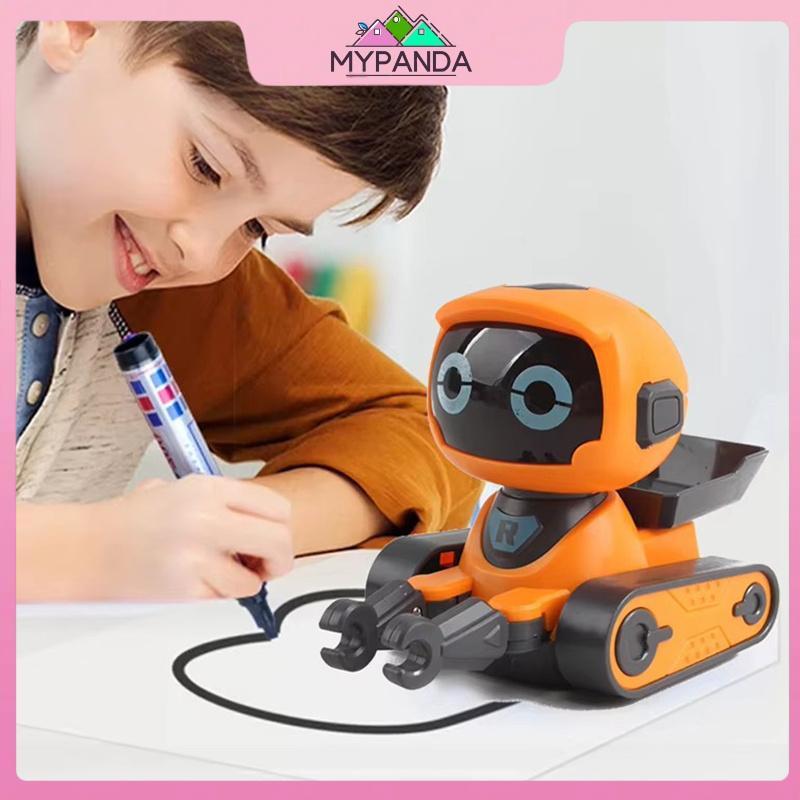 MYPANDA Tra-Drawing Robot thông minh giáo dục - Đồ chơi robot phát ra âm thanh huýt sáo cho trẻ em.