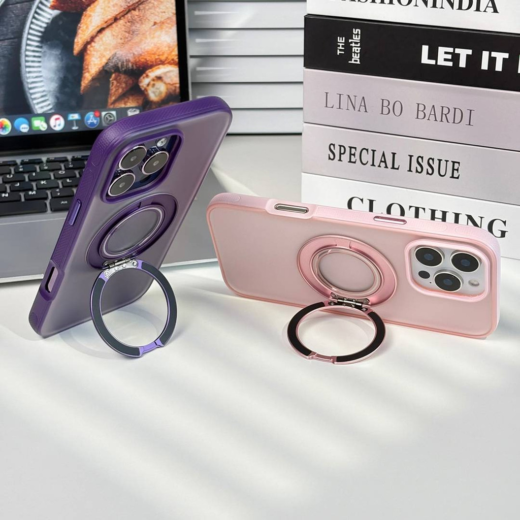 360 ° Giá đỡ điện thoại sạc từ tính cho iPhone 16 15 14 13 12 Pro Max 16E 17E Ốp lưng chống sốc 17 P