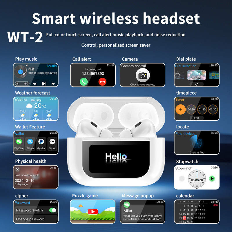 A8 A9 A10 Pro ANC Tai nghe Bluetooth Buds Tai nghe không dây Khử tiếng ồn chủ động Tai nghe thể thao