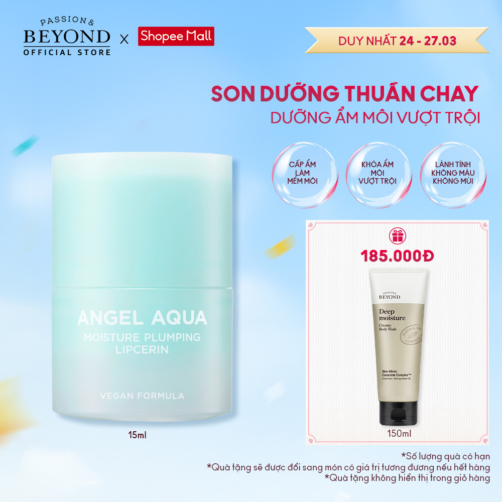 [Beyond Official]Son dưỡng môi thuần chay Beyond Angel Aqua Moisture Plumping Lipcerin 15ml