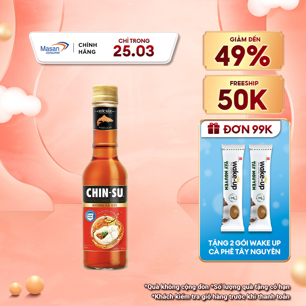 Nước Mắm CHIN-SU Cá Hồi Đậm Đặc Chai 500ml