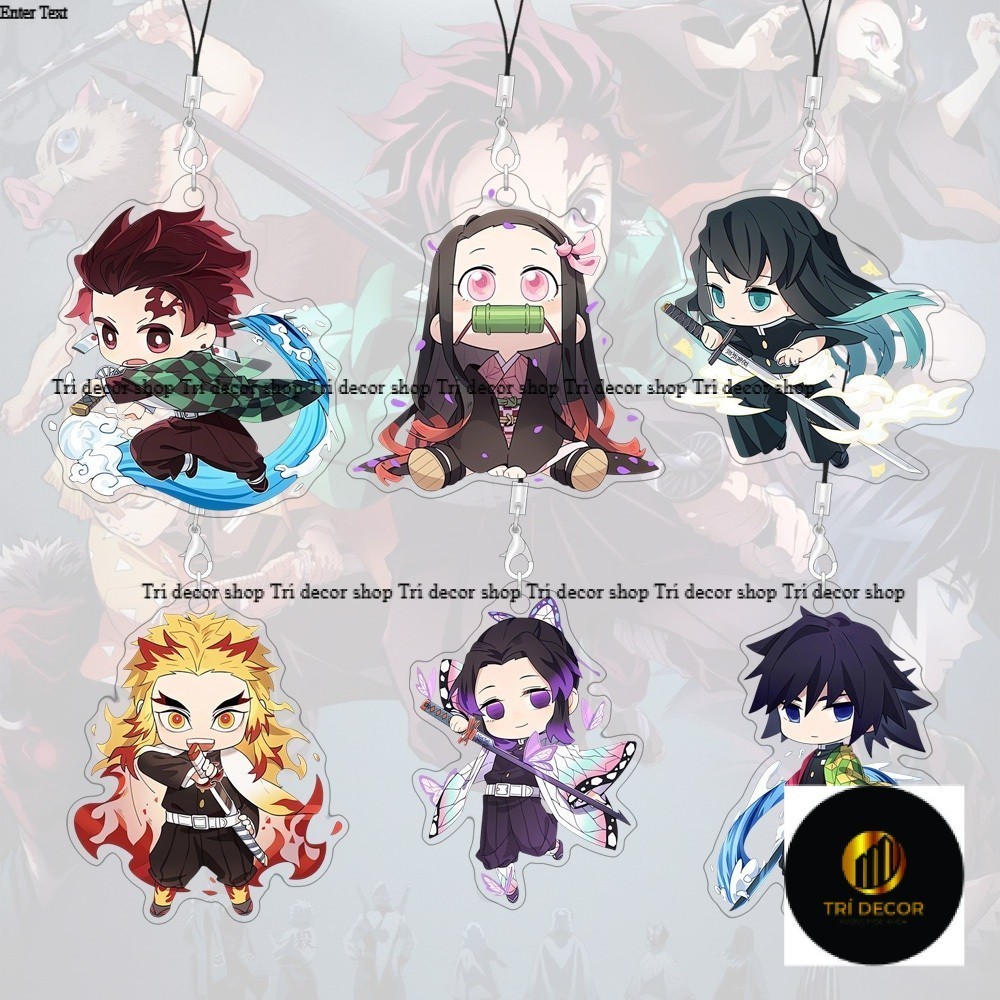 Demon Slayer Tokitou Acrylic Phone Strap Charm Cartoon Lanyard Phone Accessories Pendant Phone Charm
