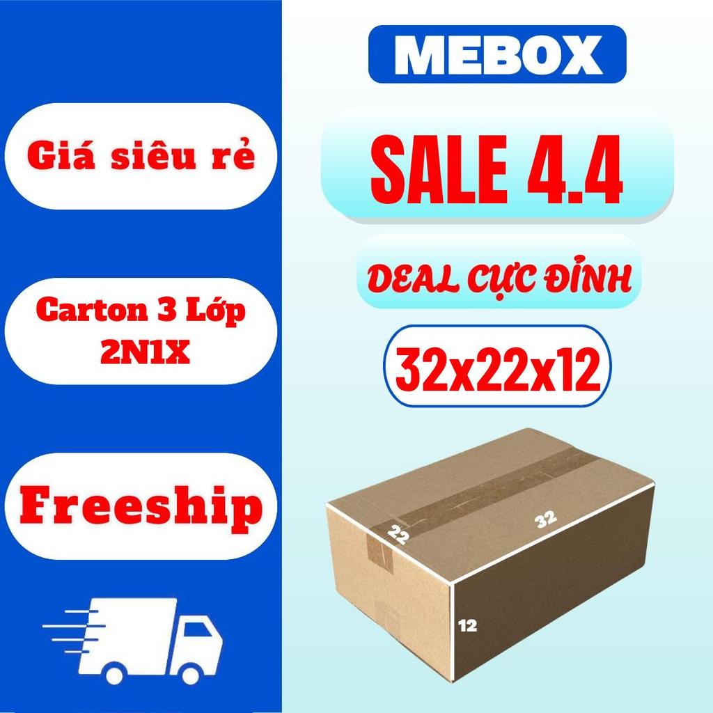 thùng carton đóng hàng 32x22x12 combo 50