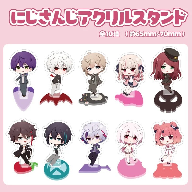 Standee Nijisanji Mô Hình Mica Trang Trí Bàn Học Chibi Kenmochi Toya Kuzuha Akabane Youko Tượng Acry