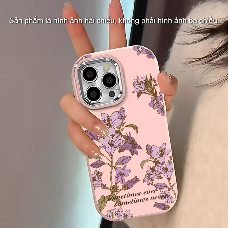 Ốp Lưng Hoa Tím Hồng Phong cho OPPO A53/A54/A55/A60/A74/A79/A38 TPU Soft Shell chống ngã