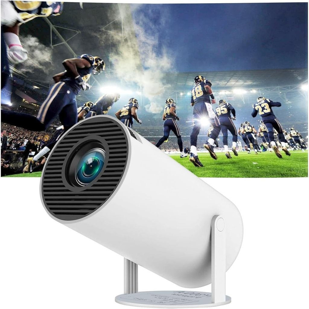 Máy chiếu Mini có WiFi và Bluetooth, Máy chiếu di động Hỗ trợ 4K với Keystone tự động, Máy chiếu HY3