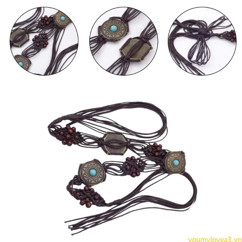 Thắt lưng nữ boho style wax rope handmade