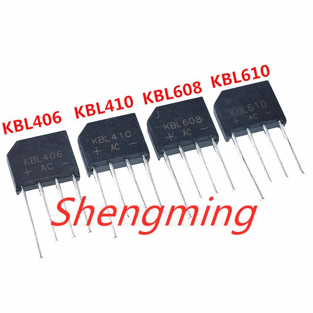 10 chiếc KBL406 KBL410 KBL608 KBL610 4A 6A 1000V chỉnh lưu cầu