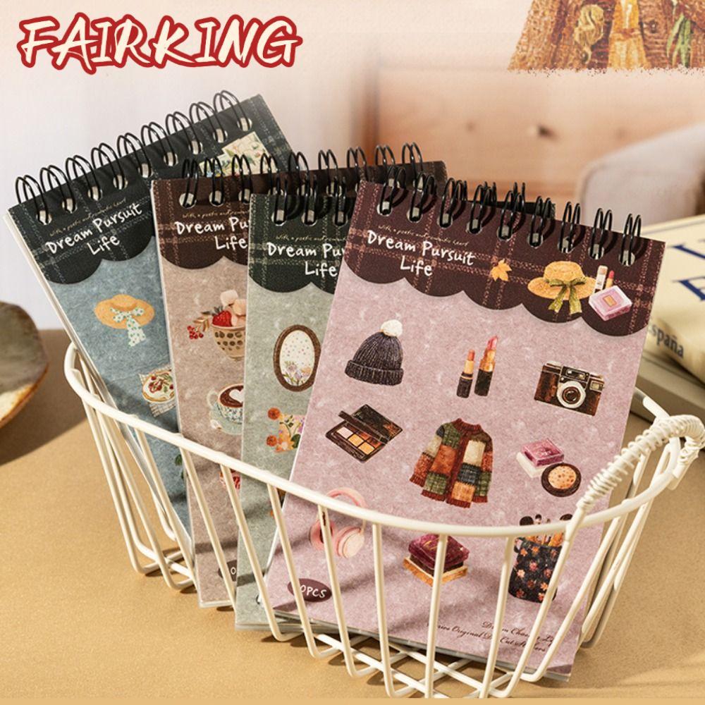 FAIR KING Life Theme Material, 20 tờ PET Die-Cut Sticker Book, Dream Pursuit Life Series Tạp chí Sổ 