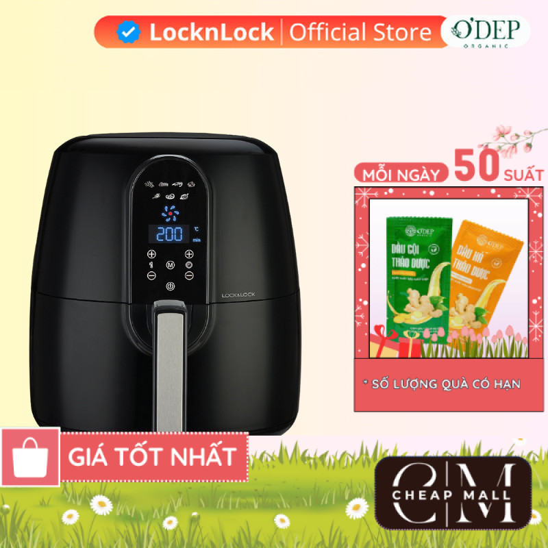 Nồi chiên không dầu LocknLock 5,2 Lít Chính hãng, EJF351BLK - CHEAP CMO