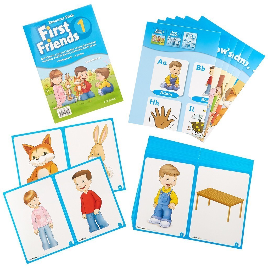 Flashcard First Friends 1,2 | Thẻ Từ Vựng First Friends | Bộ Flashcard 2 Mặt Hình & Chữ Cho Bé