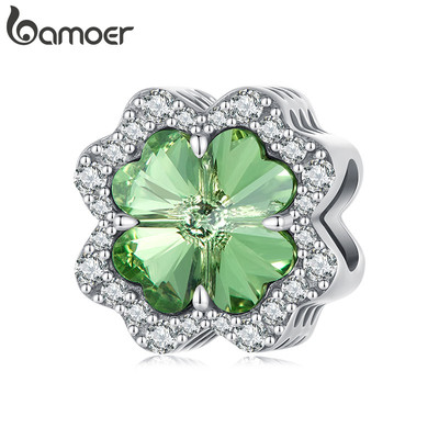 Bamoer Charm Bốn Lá Cỏ Ba Lá - Mặt Dây Chuyền Phù Hợp Làm quà Tặng cho Nữ
