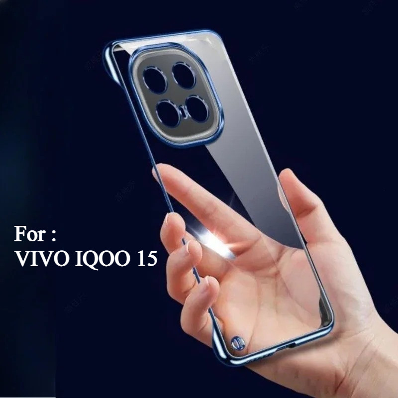 Vỏ Cho VIVO IQOO15 Ốp Lưng Cứng Trong Suốt Không Khung Mạ Điện Cho IQOO 15 Siêu Mỏng Chống Sốc PC Ốp