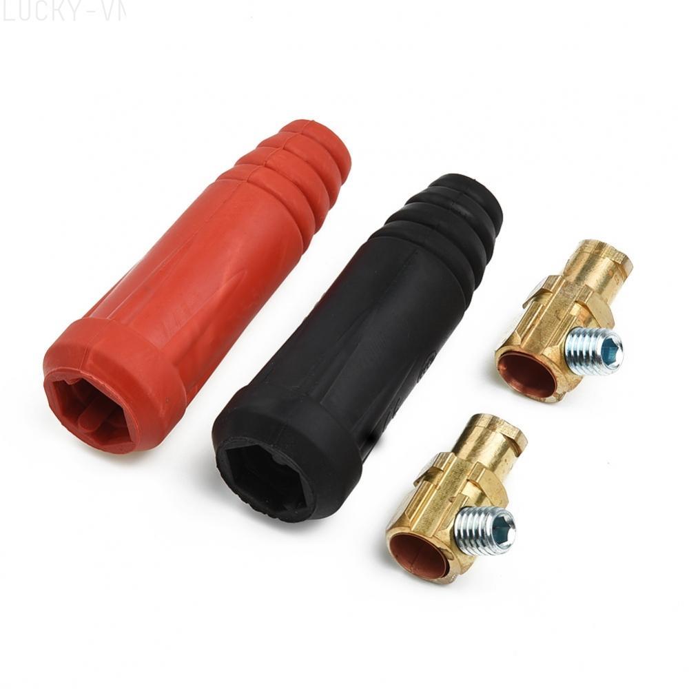Connector plug Quick Fitting Welding 200Amp Euro Style Plug Red+Black Connector