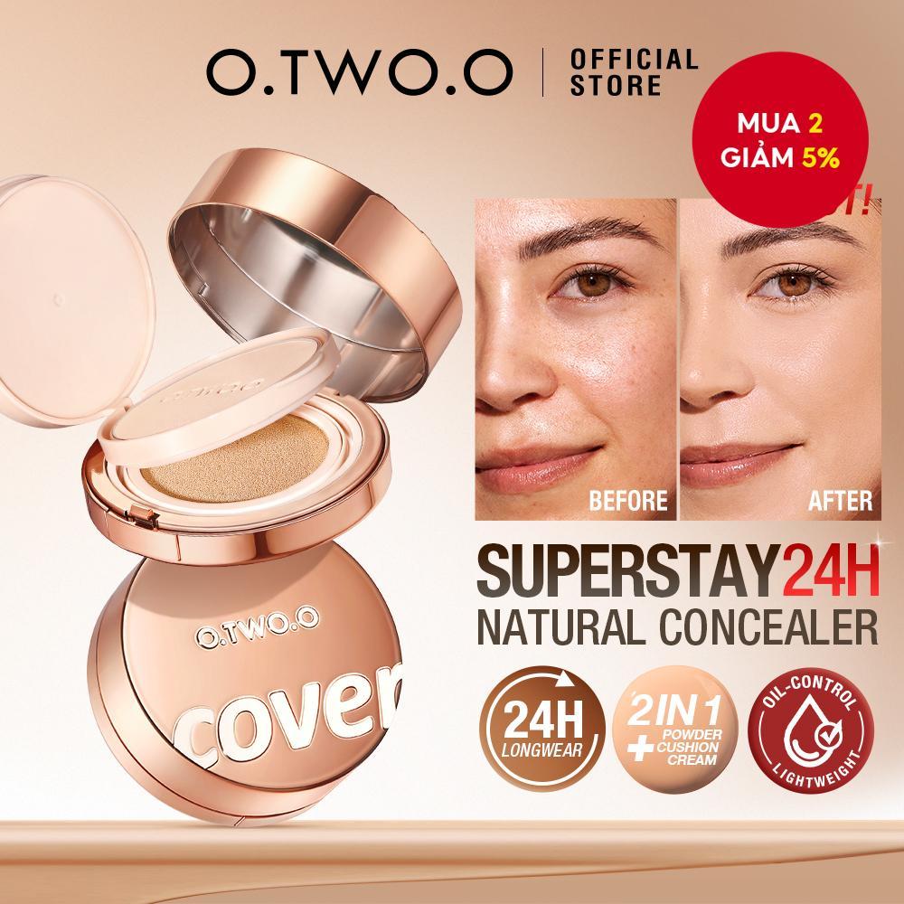 O.TWO.O 2 trong 1 kem nền & phấn phủ trang điểm mặt BB Cream Cushion che phủ toàn diện kiểm soát dầu