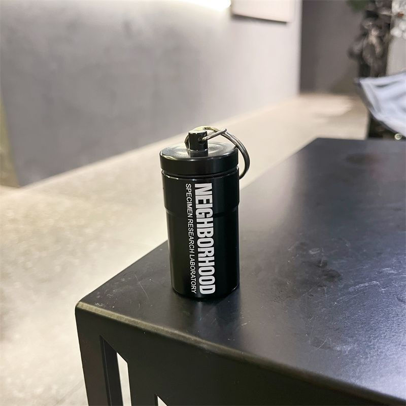 New Product#Good-looking NBHD Portable Outdoor Sealed Ashtray Pill Box Keychain Customizable12Y