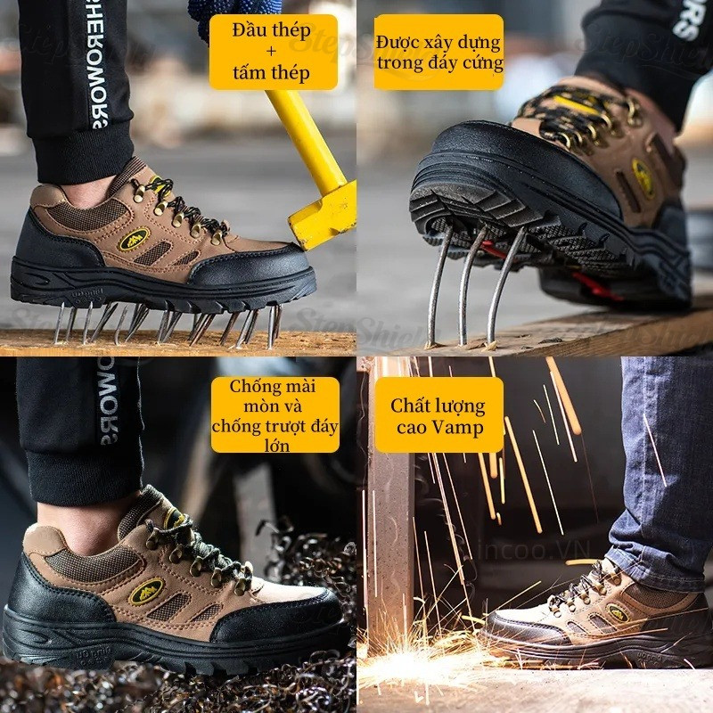 ✨-Giày Công Trình-Giày Leo Núi -Chống Đinh,Trơn,Va Đập Cách Điện