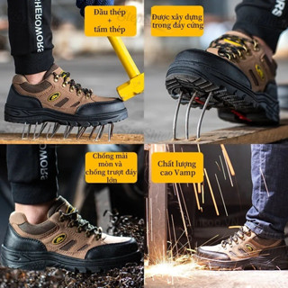 ✨-Giày Công Trình-Giày Leo Núi -Chống Đinh,Trơn,Va Đập Cách Điện