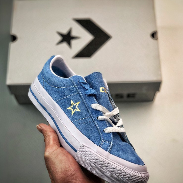 Giày trượt ván da lộn cổ thấp Converse One Star Pro Blue One Star