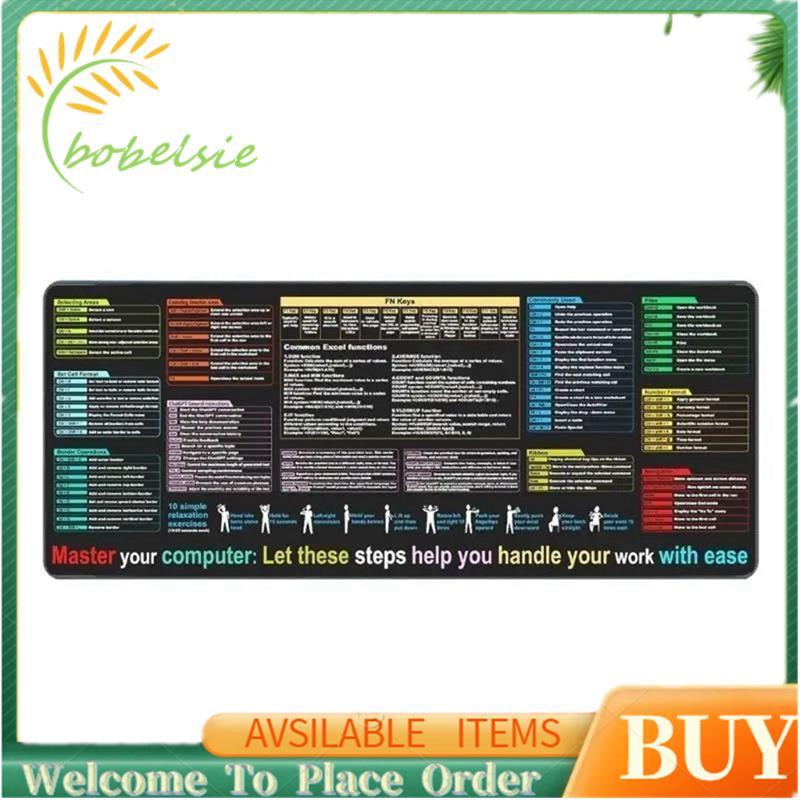 Bàn di chuột cắt ngắn tiếng Anh để lập trình với Trình chỉnh sửa văn bản Excel, Thảm chống trượt, 30