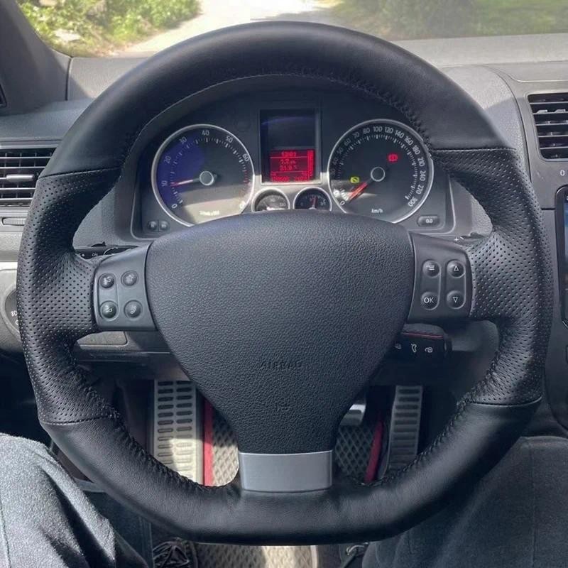 Da Thật Chính Hãng Vô Lăng Bao Da Cho Volkswagen Golf 5 Mk5 GTI VW Golf 5 R32 Passat Tay Cầm Bao Nội