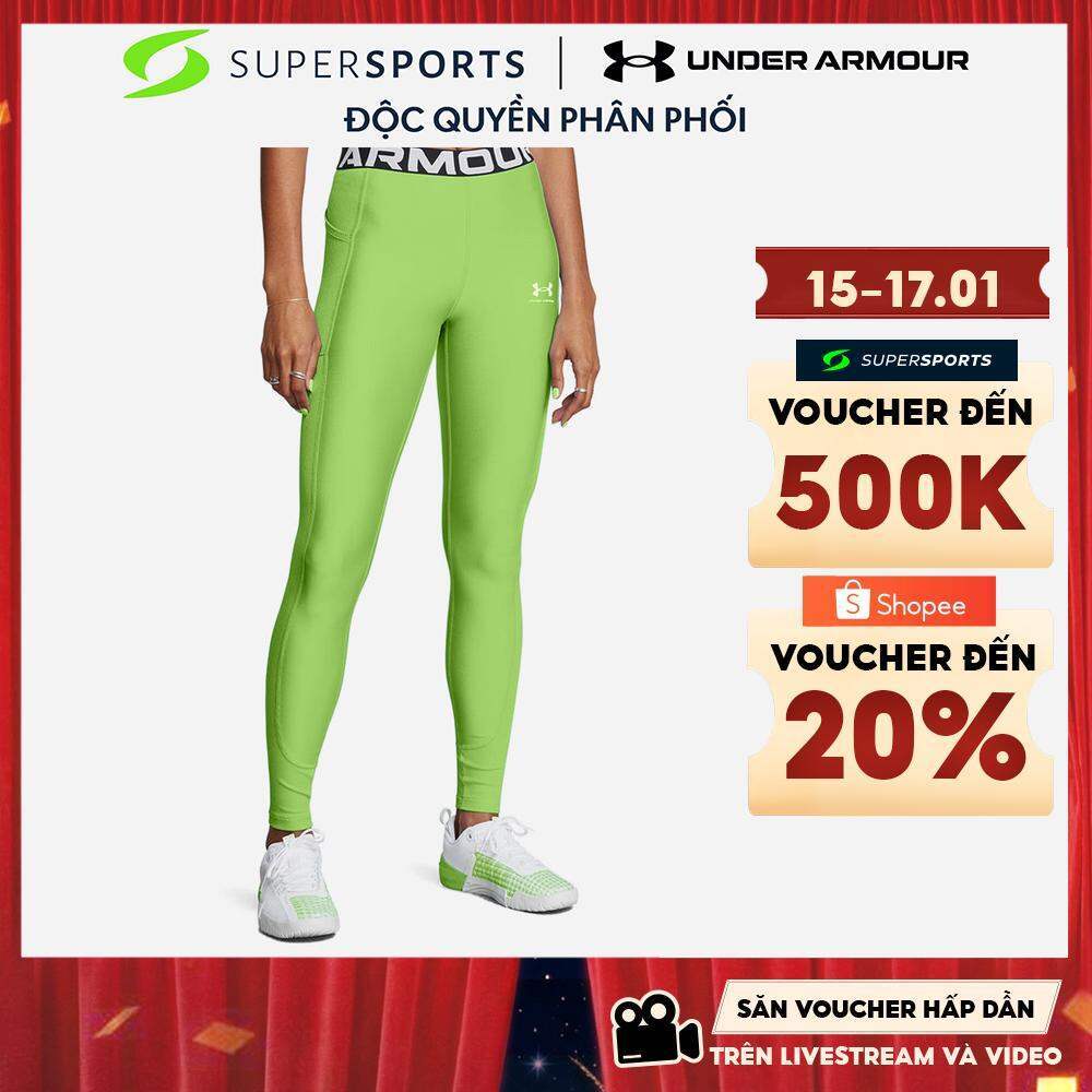 Quần Ôm Nữ Under Armour Heatgear Rib - Xanh Lá - 1388693-304
