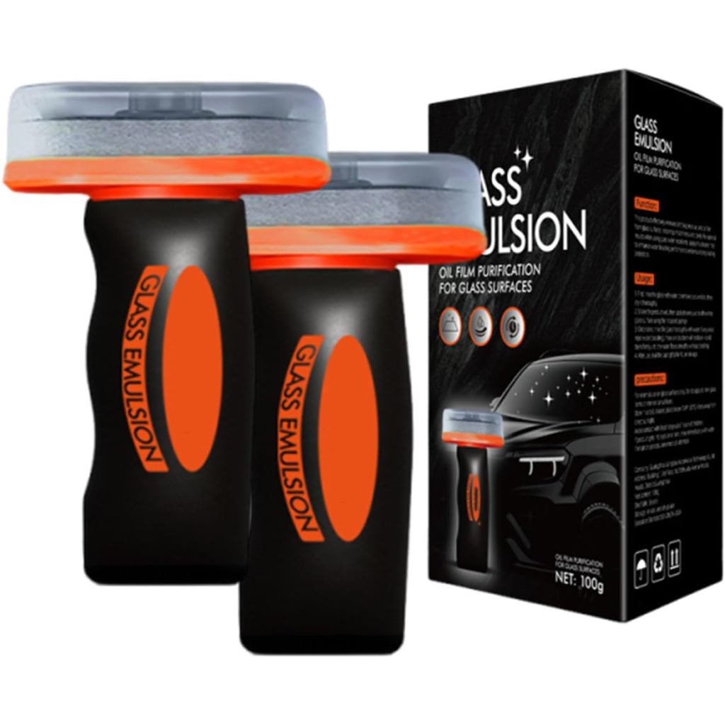 Vỏ bảo vệ 4Glass, Chất tẩy rửa 3 miếng 4Glass, Chất tẩy màng dầu kính chắn gió, Bàn chải làm sạch màng dầu cửa sổ (2 miếng)